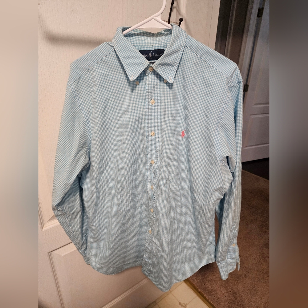 Ralph Lauren Light Blue Checkered Shirt